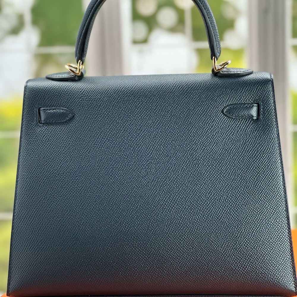 Hermes Kelly 25 Bleu Indigo Epsom Leather Sellier Stamp Z(2021) - Picture 5 of 16